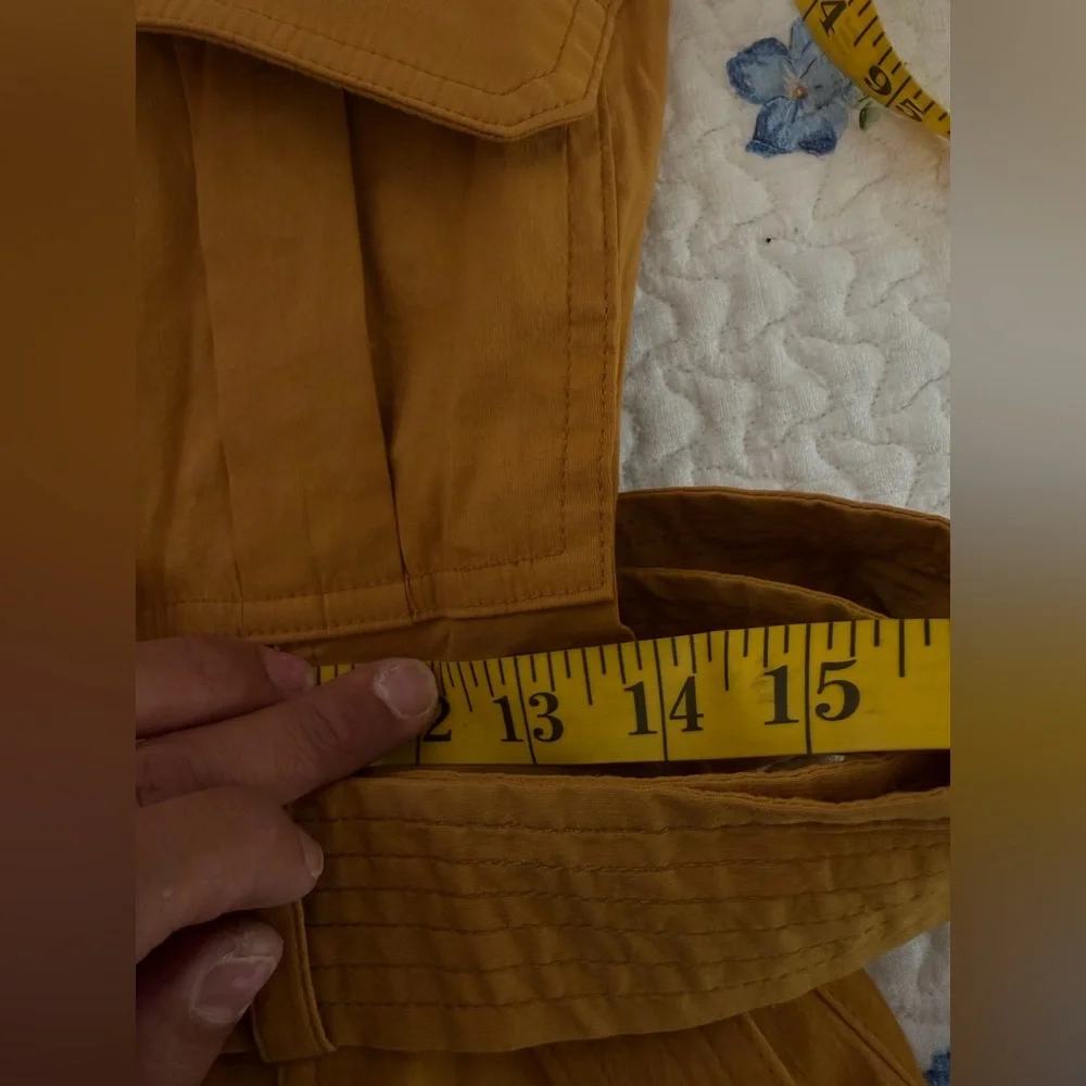 A.L.C. Gillian Sleeveless Belted Romper In Goldenrod Size S - Picture 11 of 14